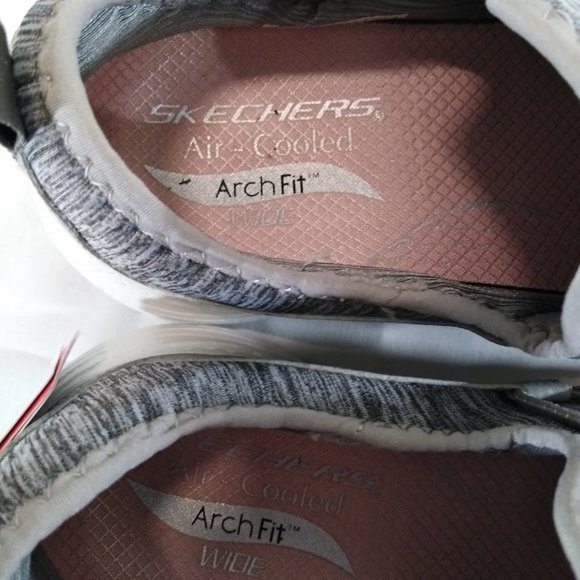 Skechers Air Cooled Arch Fit Rainbow View‎ Gray NWT Women's Size 6.5W US - Picture 11 of 11